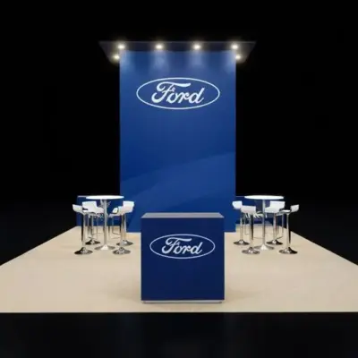 20×20 Automotive Exhibit Booth Design